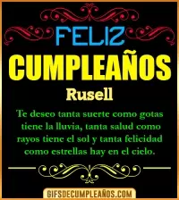GIF Frases de Cumpleaños Rusell